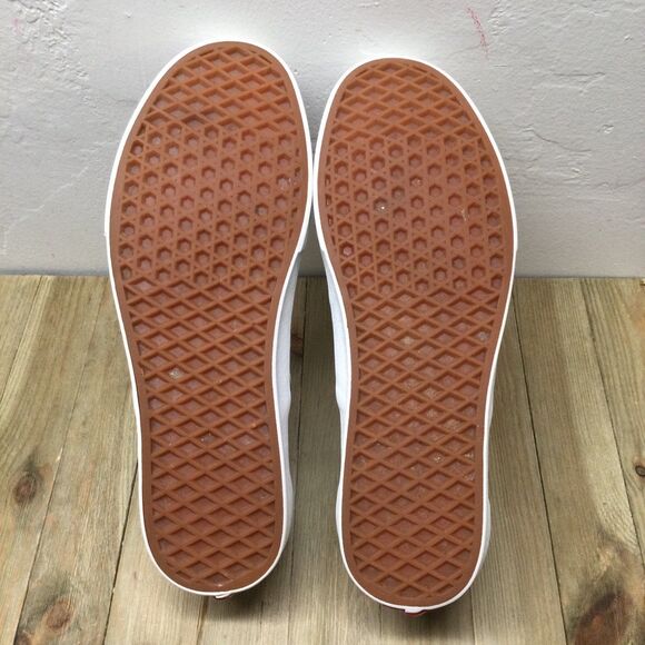 VANS Black Red Canvas Collage Slip Ons MENS 10.5 Classic Skater Sneakers - Picture 4 of 9